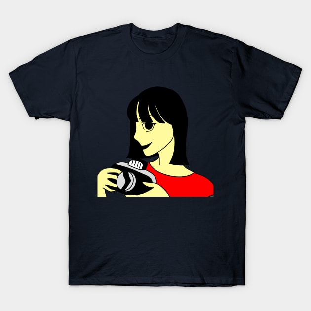 CAMERA GIRL T-Shirt by CAHAYA ART